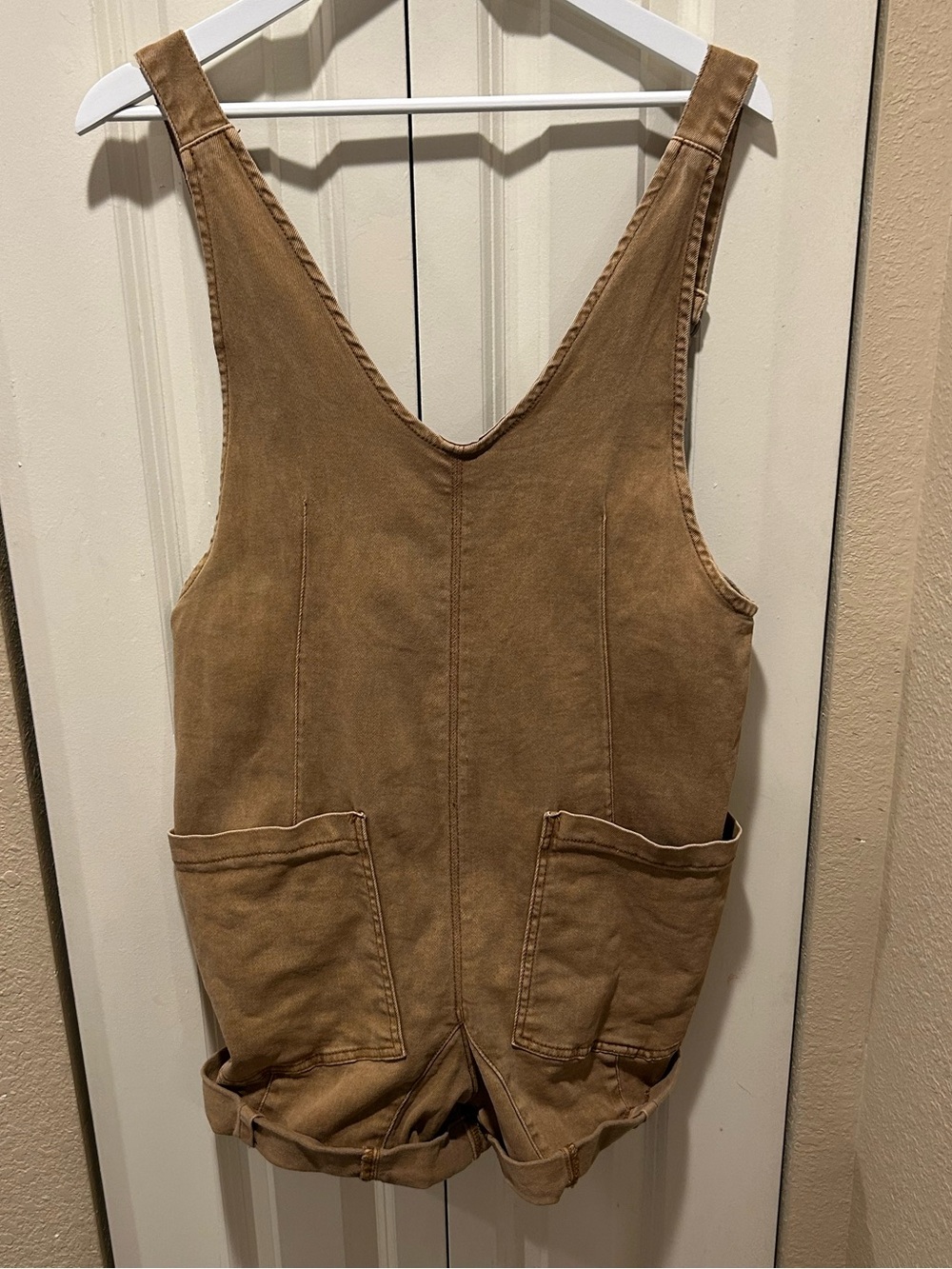 Zenana Washed Adjustable Shoe Denim Overall , Small - Picture 6 of 12